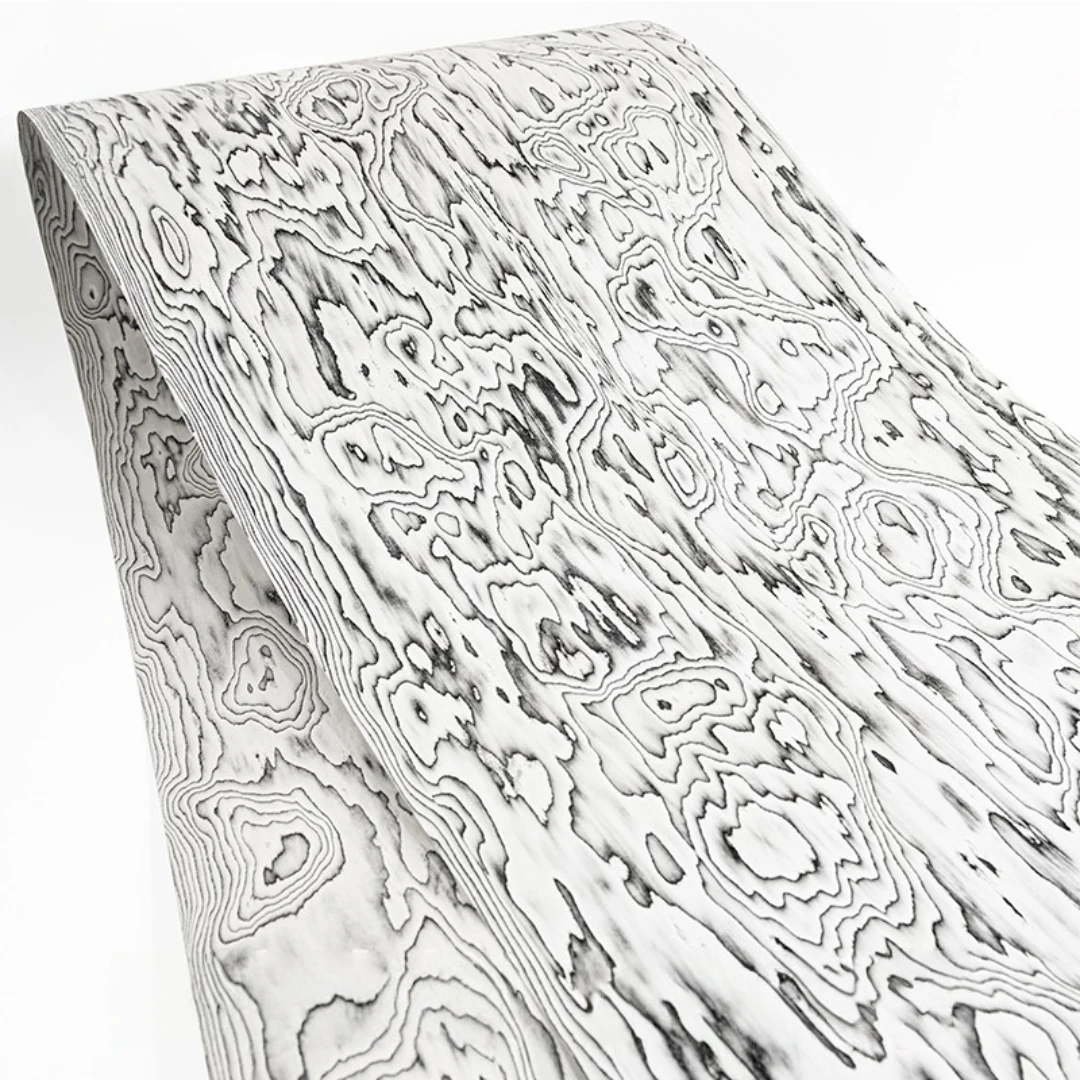 58x250cm Light Gray Ink Style Engineered Wood Veneer for Guitar Surface Piano Panel Furniture Design Wall Decor