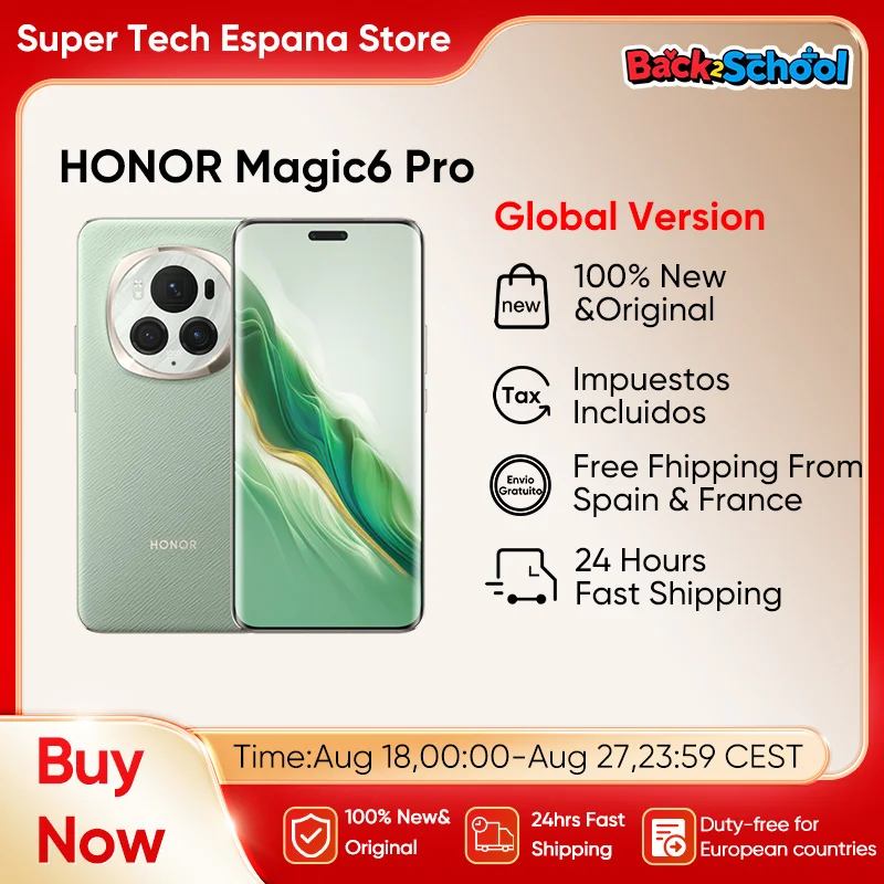 HONOR Magic6 Pro 5G Snapdragon 8 Gen 3 180MP priscope tlobjectif 6.8 