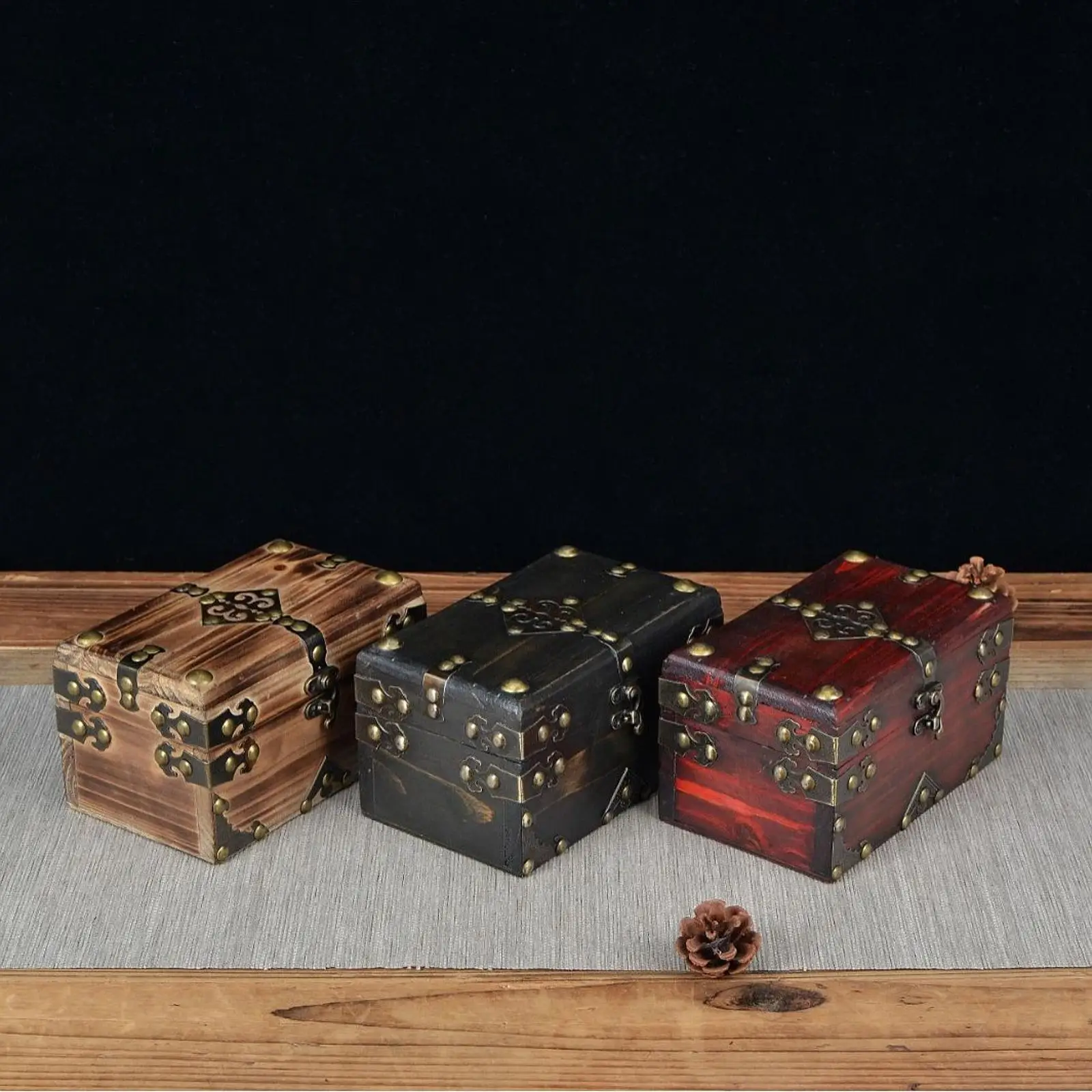 

Деревянная коробка для сувениров, портативный практичный декоративный контейнер для хранения ожерелья