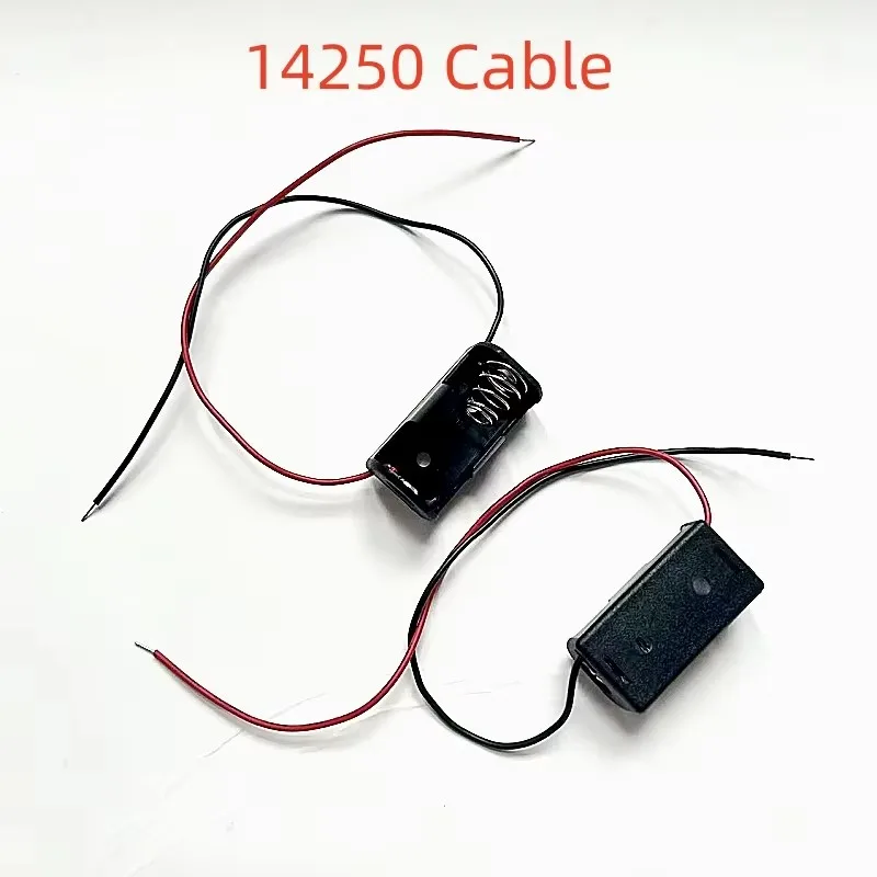 50 قطعة ER14250 صندوق بطارية ليثيوم 14250 صندوق تخزين بطاريات خلية واحدة مع دبابيس PCB CR2 حامل البطارية ABS صندوق صلب #2