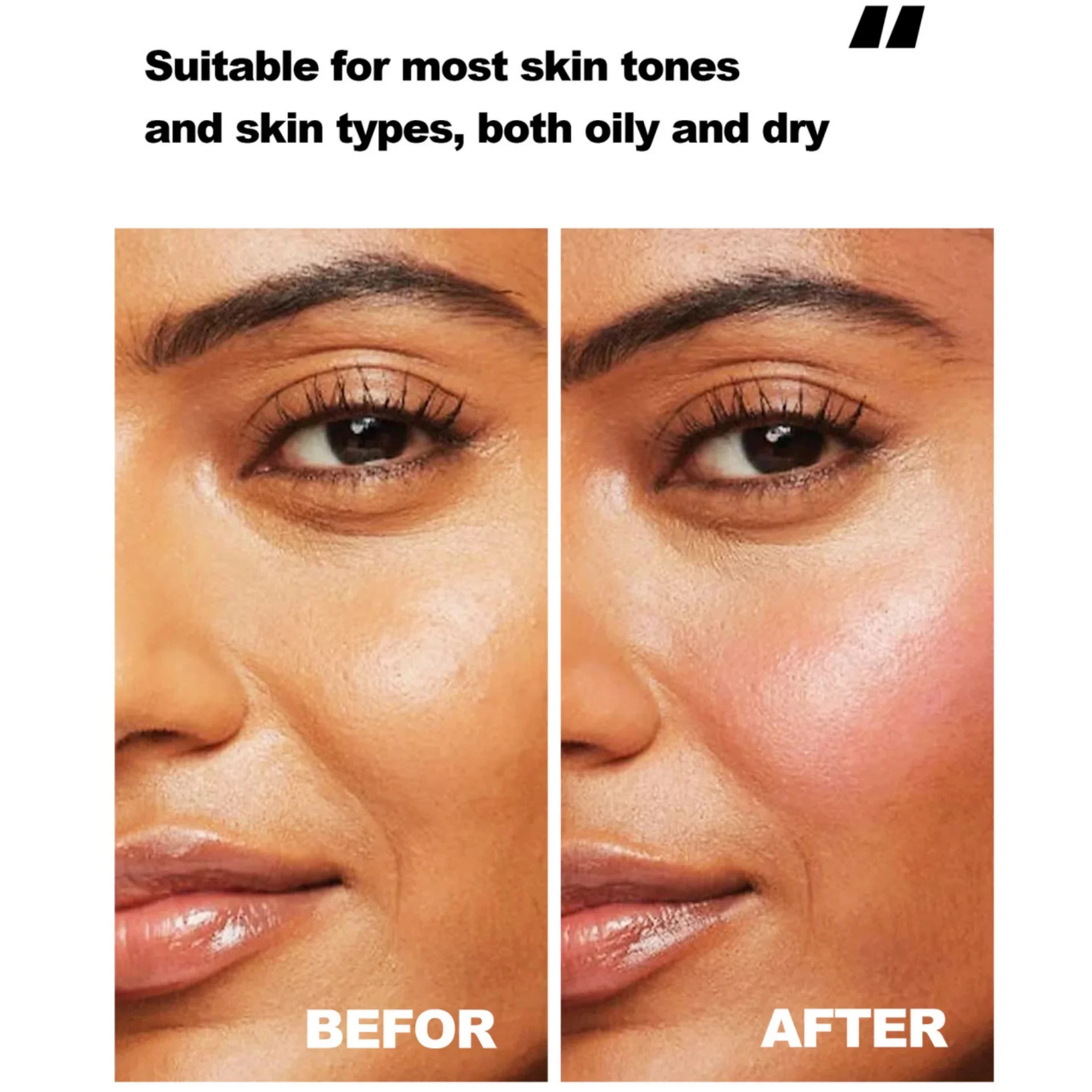 マット高着色液体ブラッシュ顔輪郭持続簡単に着色頬紅スポンジブラシ先端ベルベットルージュ化粧品