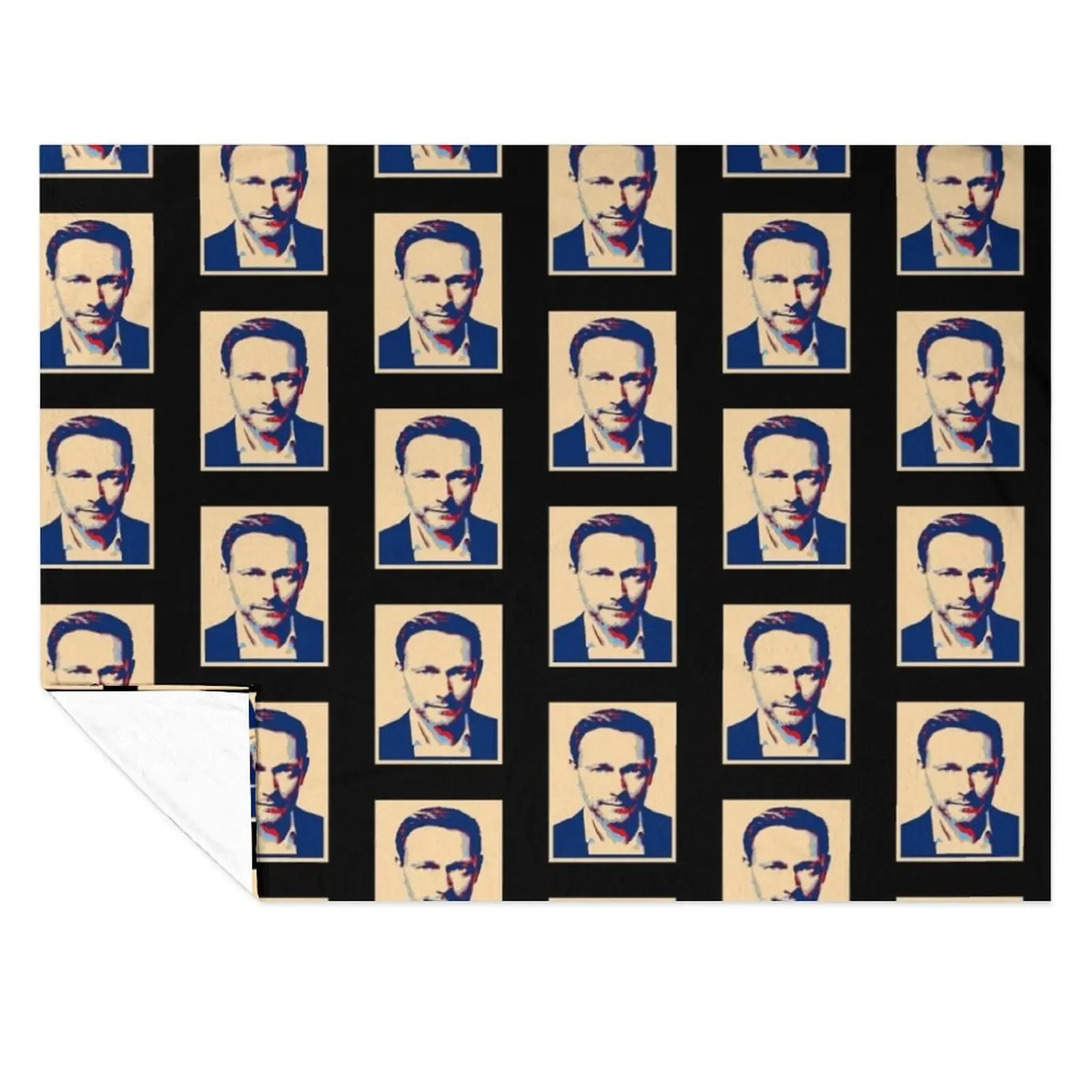 

Legend CHRISTIAN LINDNER German Finance Minister Throw Blanket Vintage Soft Hairy Soft Plaid Blankets