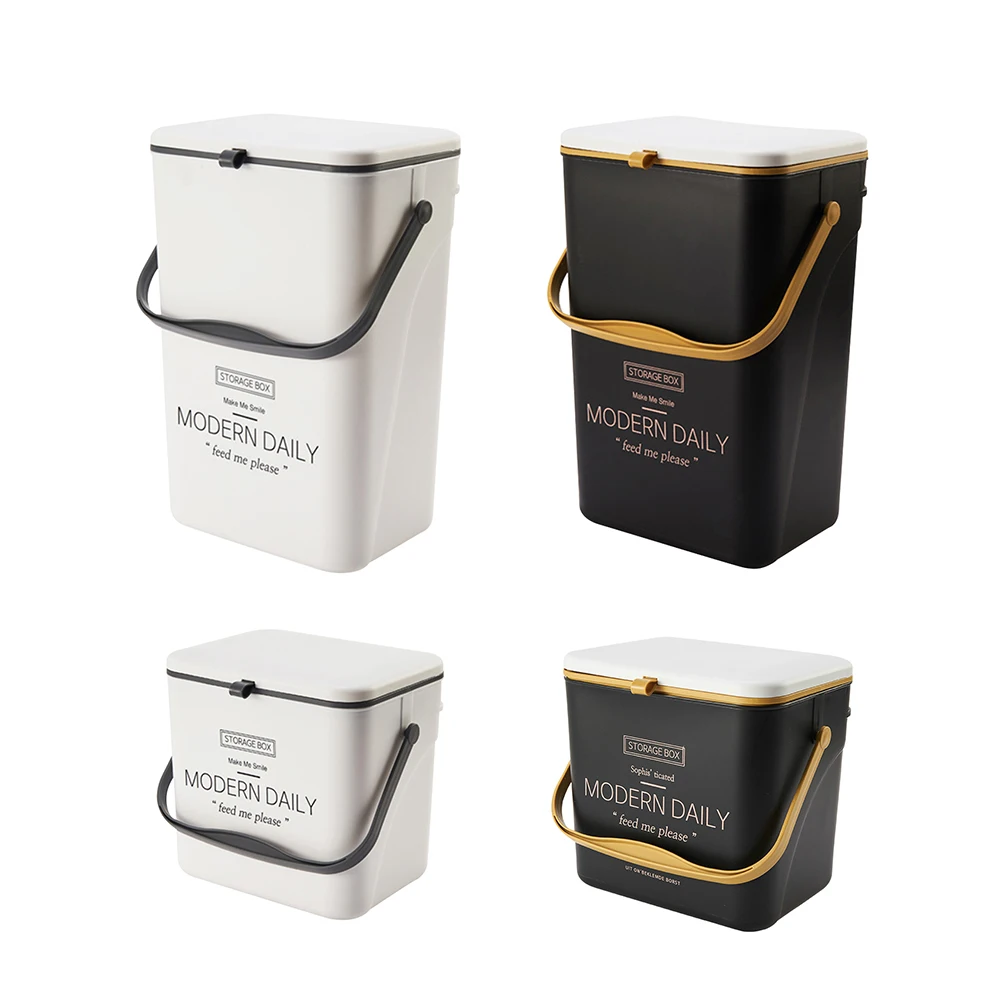 

Hanging Trash Can Large Capacity 7/12L Trash Bin Recycling Waste Bin Wall Mounted with Lid for Kitchen Counter Top Or Under Sink