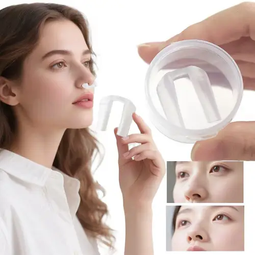 Imagen 1 del producto Clip nasal de Gel de sílice postoperatorio, moldeadores de silicona, soporte para fosa nasal, ajuste de rinoplastia, dilatador Nasal para prevenir los ronquidos