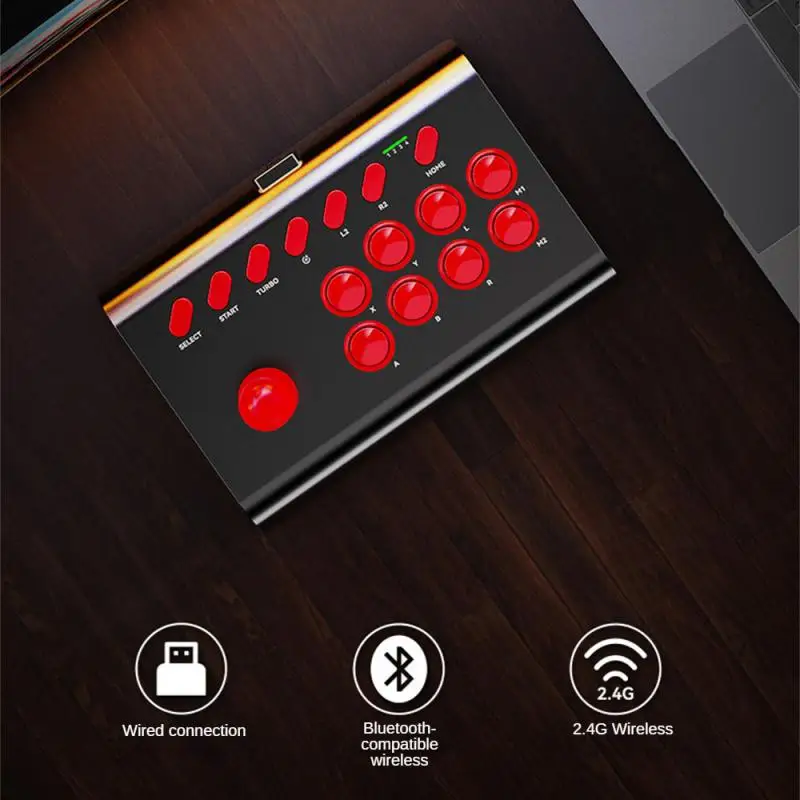 

Arcade Stick Multifunctional Game Experience Versatile Compatibility Multiplayer Game Precise Control Pc Game Joystick Gamepad