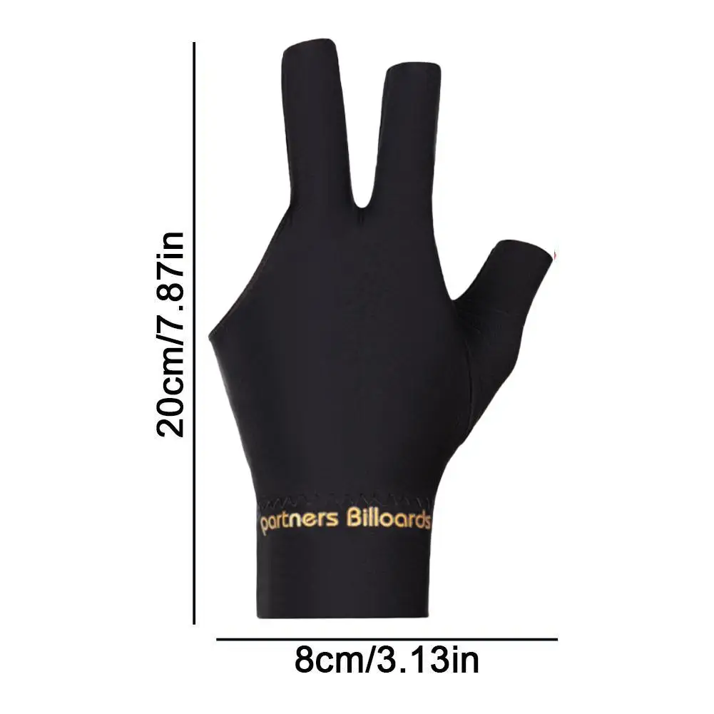 Guanti da biliardo a tre dita per mano sinistra singola Guanti antiscivolo da biliardo/da tavolo da tennis in nylon alto rinforzato Gri Professional El C6L7