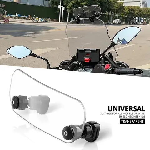 Yamaha Tracer 9 GT MT09 용 Honda 용 BMW R1200GS R1250GS 용 새로운 오토바이 앞 유리 범용 윈드 스크린 스포일러 확장