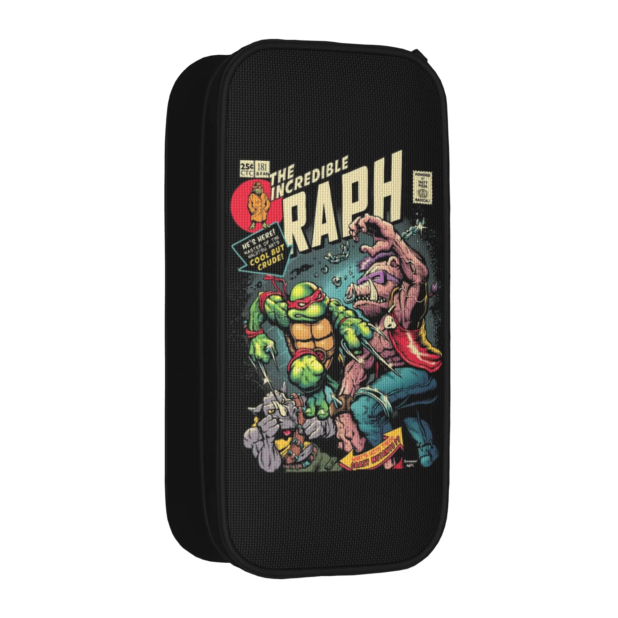 TMNT T-Turtles Incredible Raph Pencil Case Cute  Pen Bags Student Big Capacity Students School Cosmetic Pencilcases
