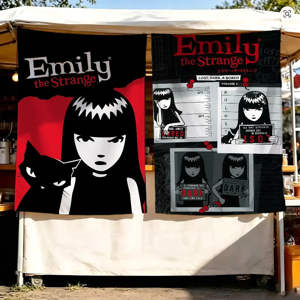 ANIME E-Emily-y The Strange flag For Outdoor Camping Bar Picnic Party Home Decoration Ornaments Banner