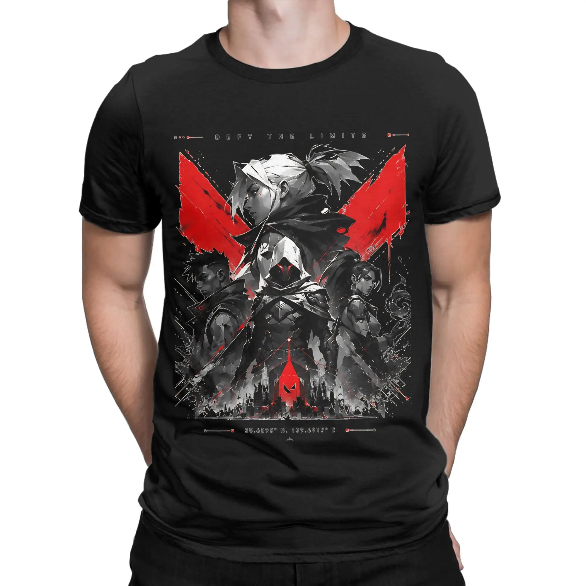 Single Agent Portrait  Classic Valorant Novelty Graphic 100% Cotton T-Shirt Tops Tees For Men