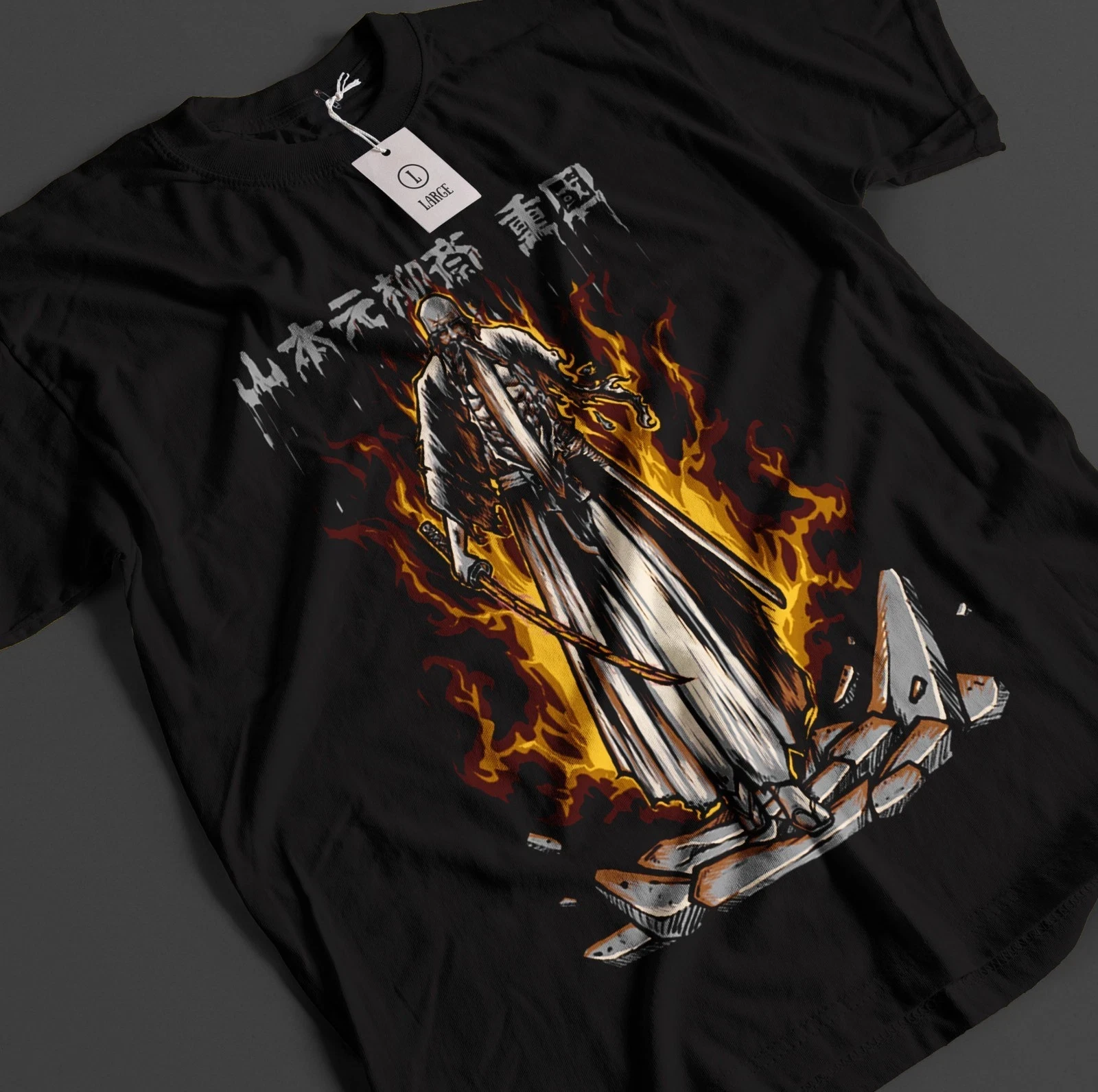 Bleach Anime Shirt Yamamoto Tshirt Ichigo Bankai T-Shirt Aizen Zaraki Unisex Tee