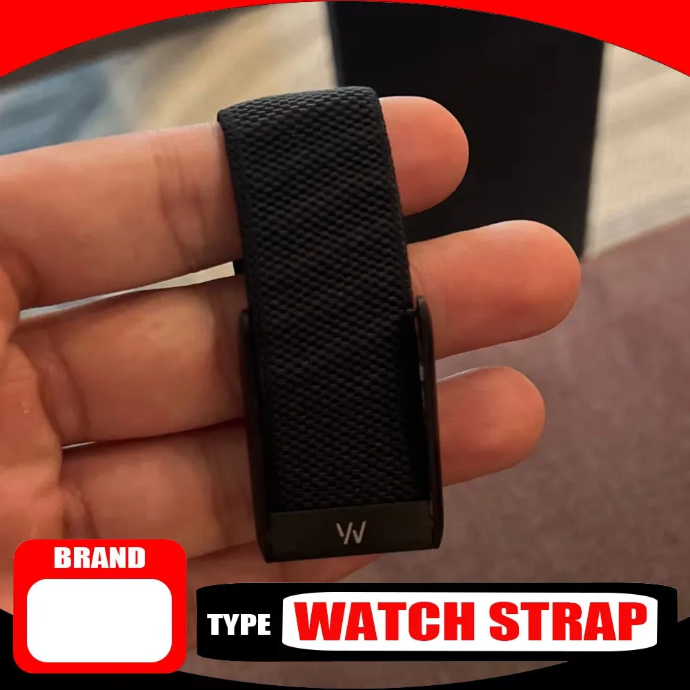 Accessories Suitable for Whoop 5.0 MG Wristband Strap, Nylon Woven Elastic Sports Replacement Strap, W Logo Metal Simple Gift