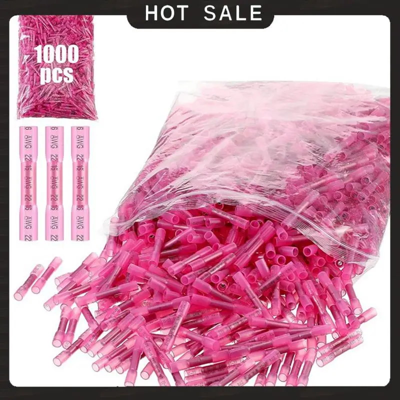 

24-Hour Delivery 1000 Pcs Insulated Crimp Wire Heat Shrink Butt Connectors, Marine Grade, Suitable For Boats