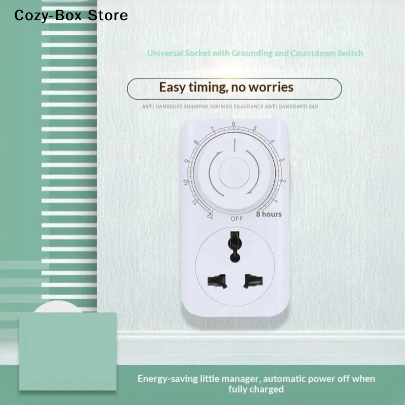 [ZY]Universal Grounded Countdown Timer Socket 13H Auto Power Off For Home Small Appliances Save Energy[ZY]