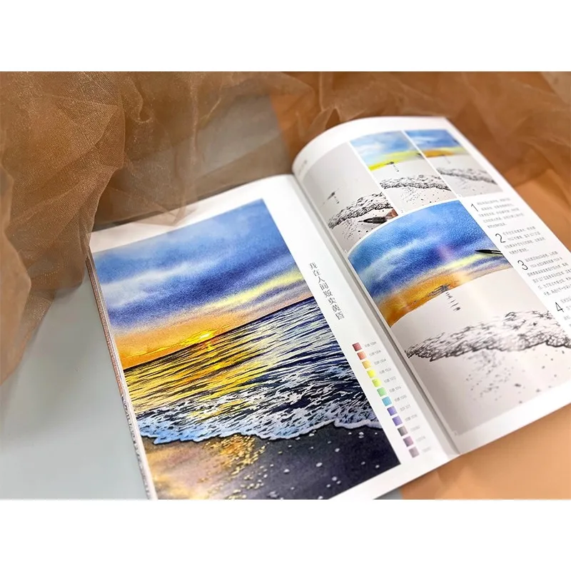 Dream Sea Watercolor Painting Tutorial Book - Learn to Paint Magical Ocean Waves for Beginners