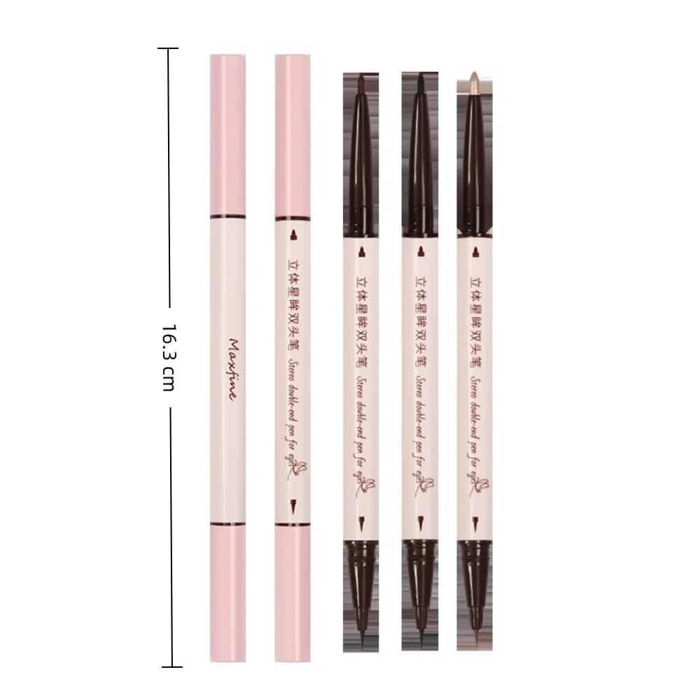 Crayon Eyeliner naturel Double tête 2 en 1, 7 couleurs, stylo ombre, maquillage pour les yeux, Eyeliner mat Ultra-fin
