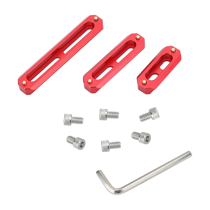 CAMVATE Set di binari di sicurezza NATO a sgancio rapido 2 "/2.8"/3.9 "lungo con perni caricati a molla per gabbia per fotocamera Rig maniglia superiore morsetto Nato