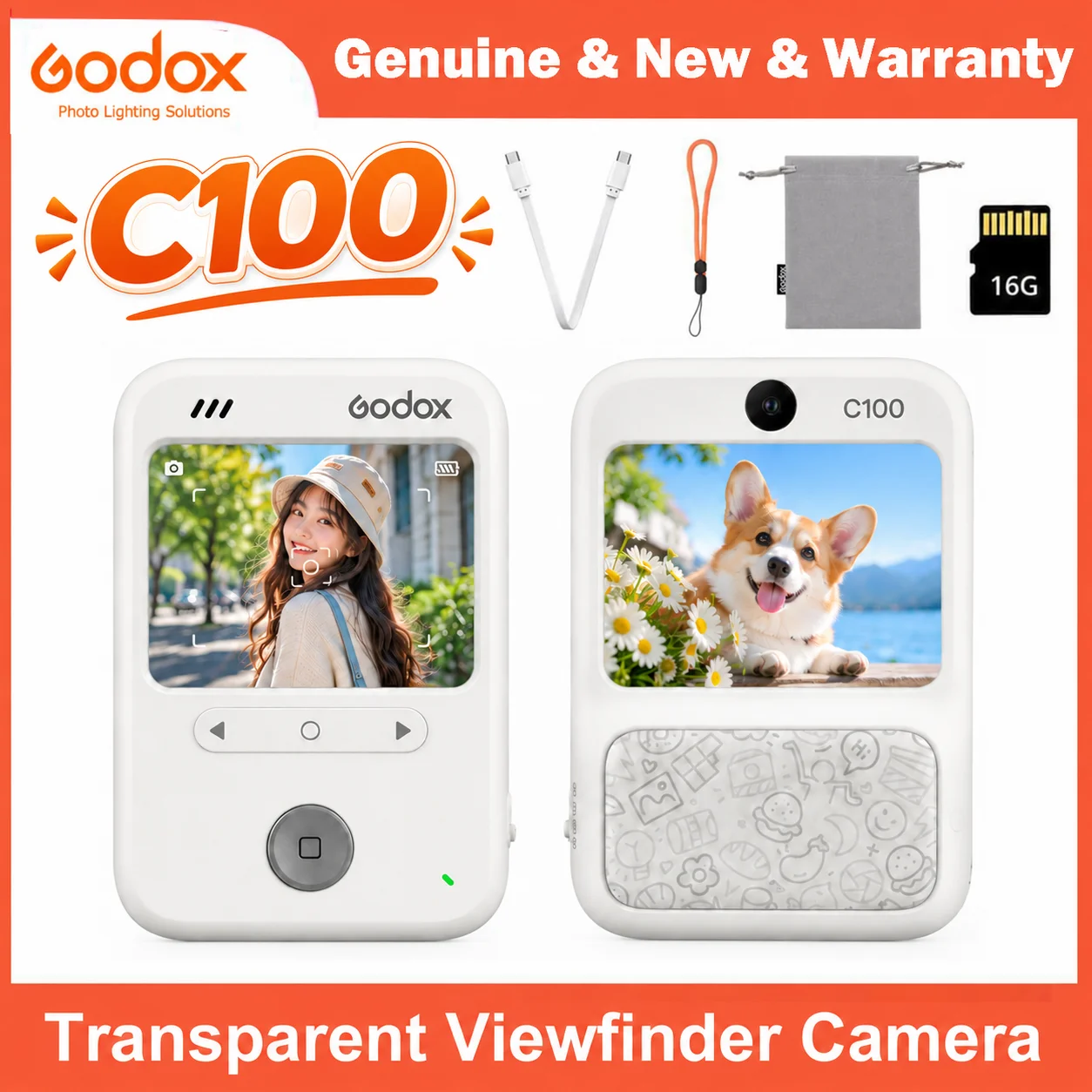 Photography Lighting Types - Godox C100 Retro digitale camera met