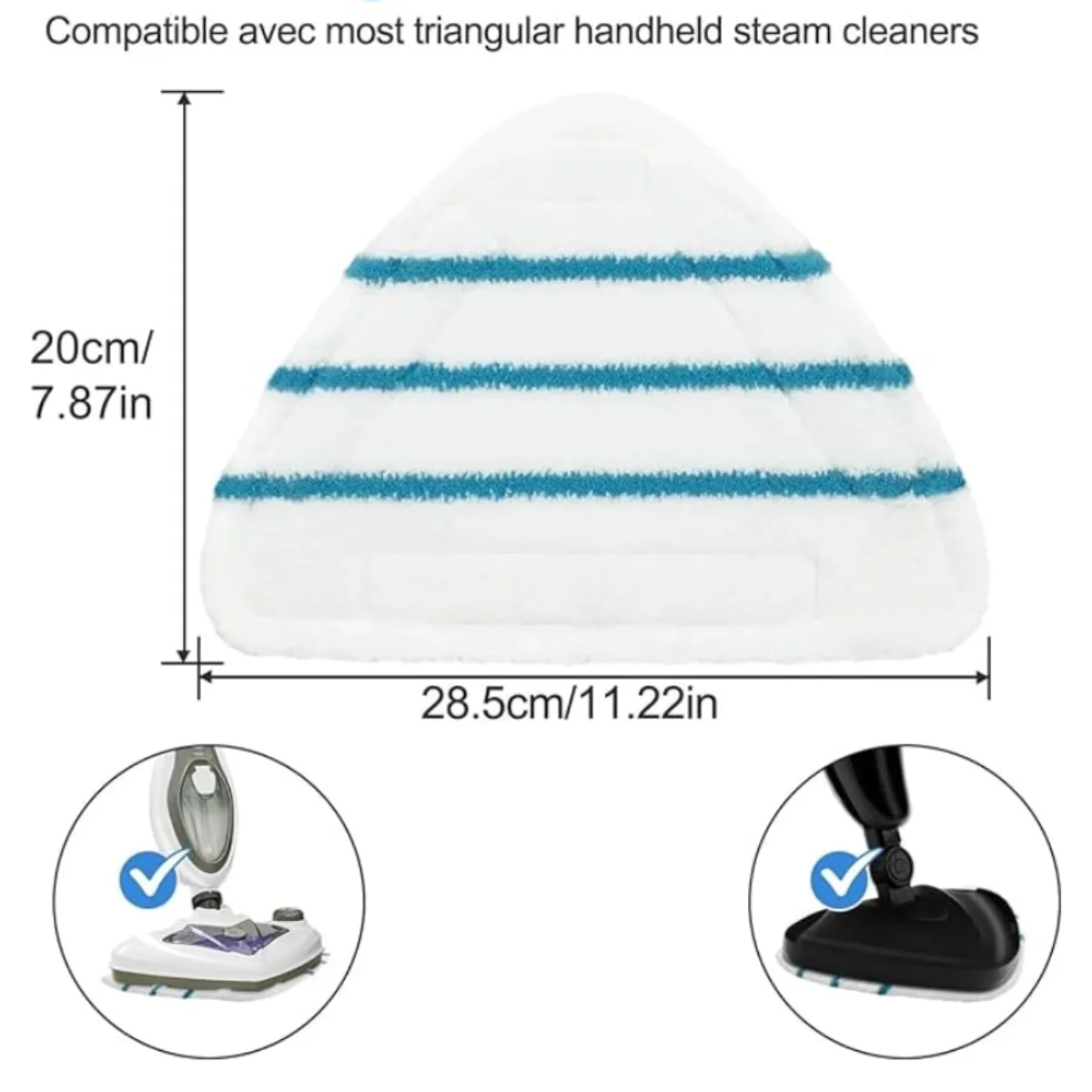 Microfiber Steam Mop Covers, Steam Mop Pad Cleaning Cloths, Universal Triangle Cloth for Hot Spray Steam Cleaner