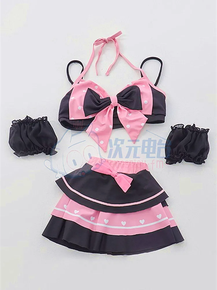 Imagem -06 - Anime Feminino Cosplay Bonito Maiô Verão Morango Sexy Dividir Biquíni Roupa de Banho para Meninas 2023 Tamanhos S-xl