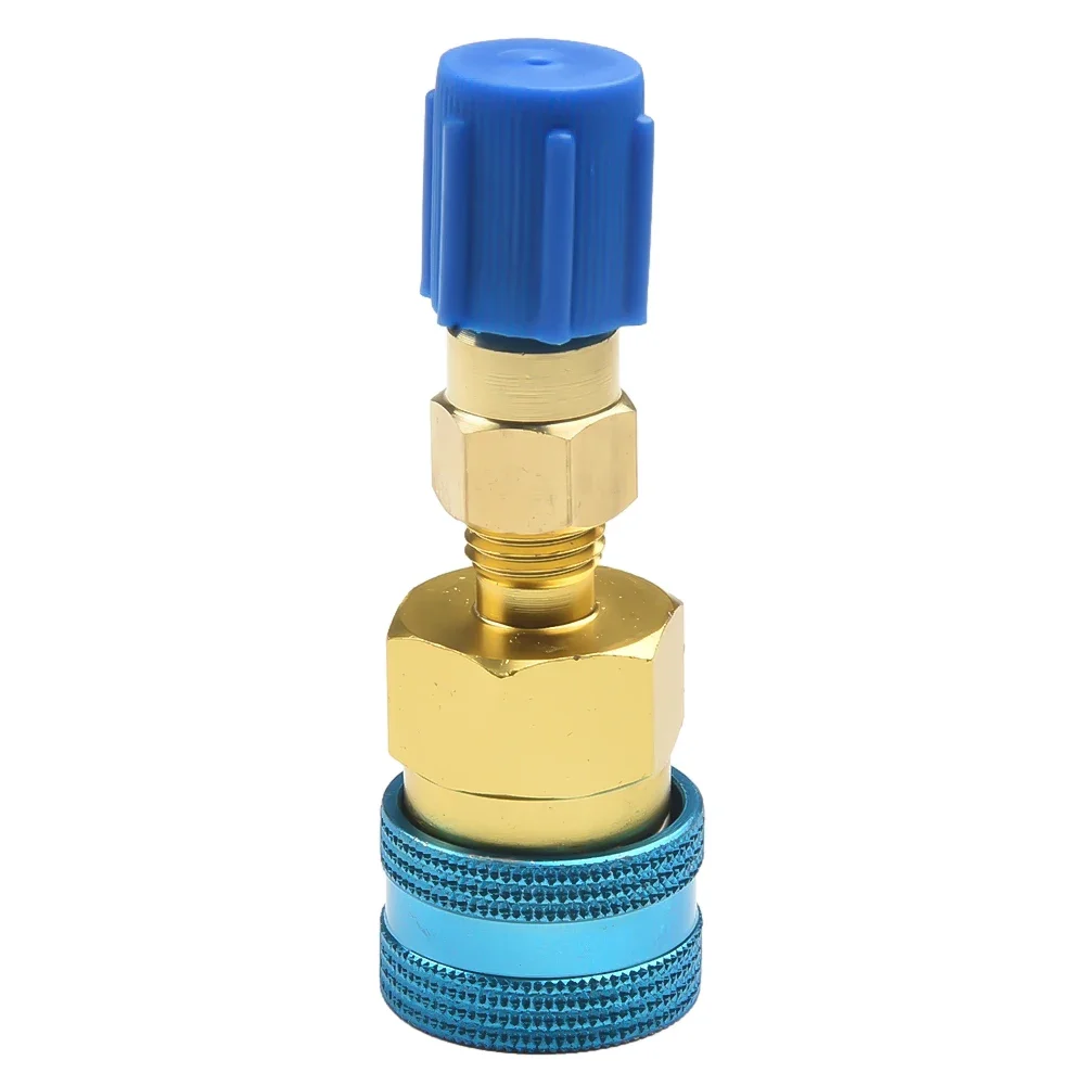 

Connector Adapters Quick Coupler Auto Set High/Low 2pcs Accessories Brass Easy Installation Manifold AC Gauge R1234YF Univeral