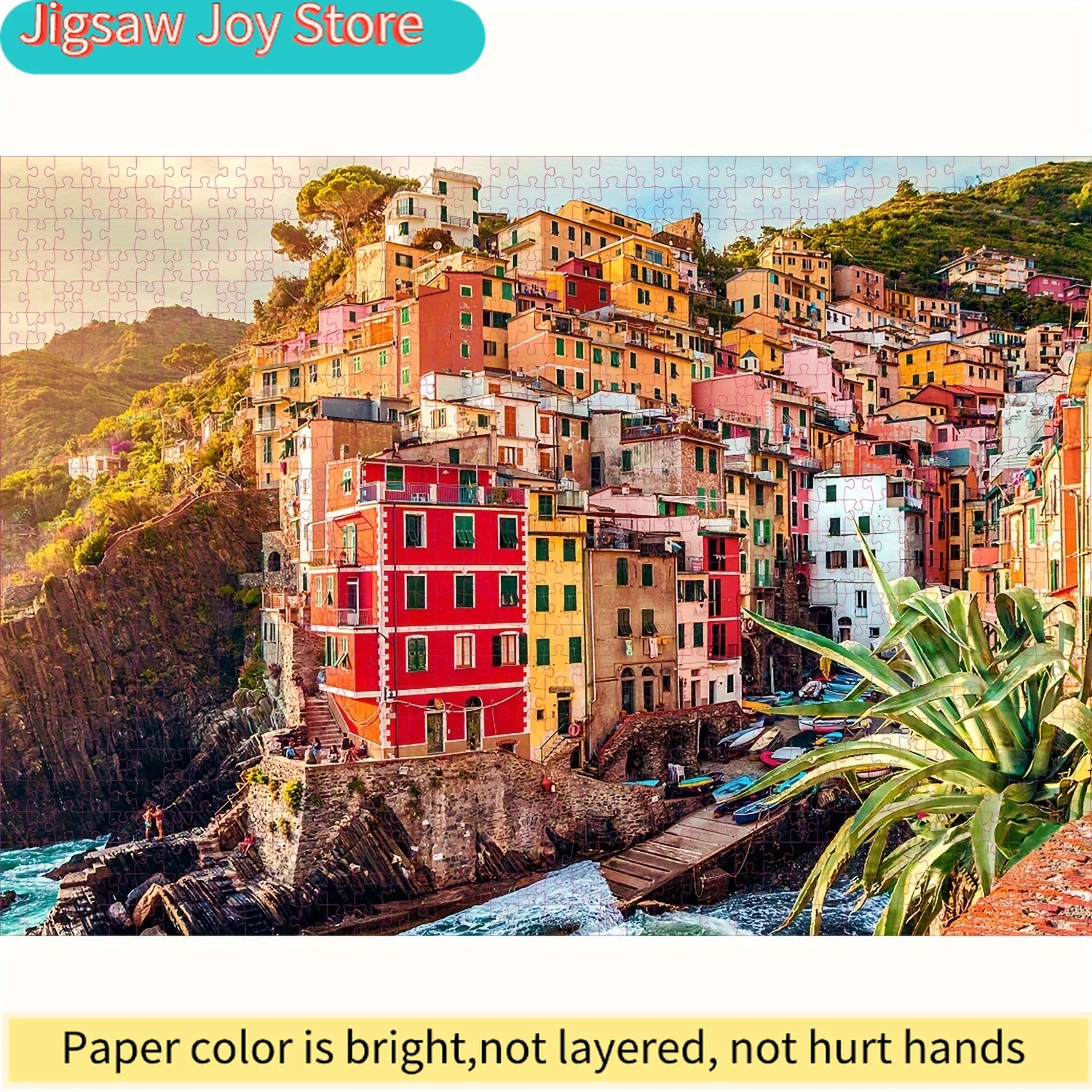 

Пазл «Кинке-Терре» — Яркая сцена итальянского побережья с красочными зданиями, прочный картон, подходит для начинающих, прямоугольный.