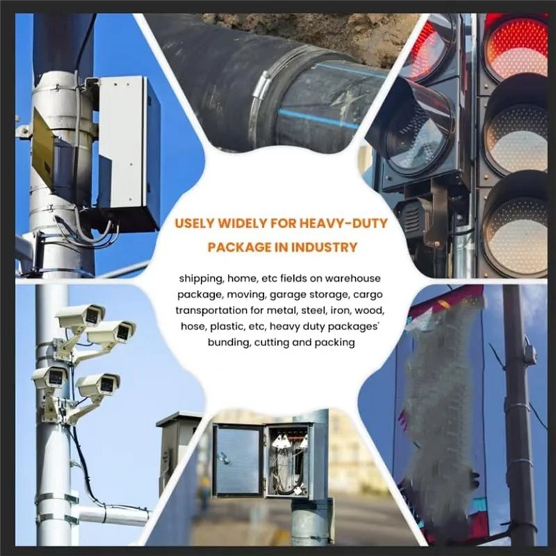 AWAH 3/4 "الربط المعدني الربط السدادة أداة عالية القوة ختم موحد تصميم مريح الثقيلة البليت التعبئة كماشة