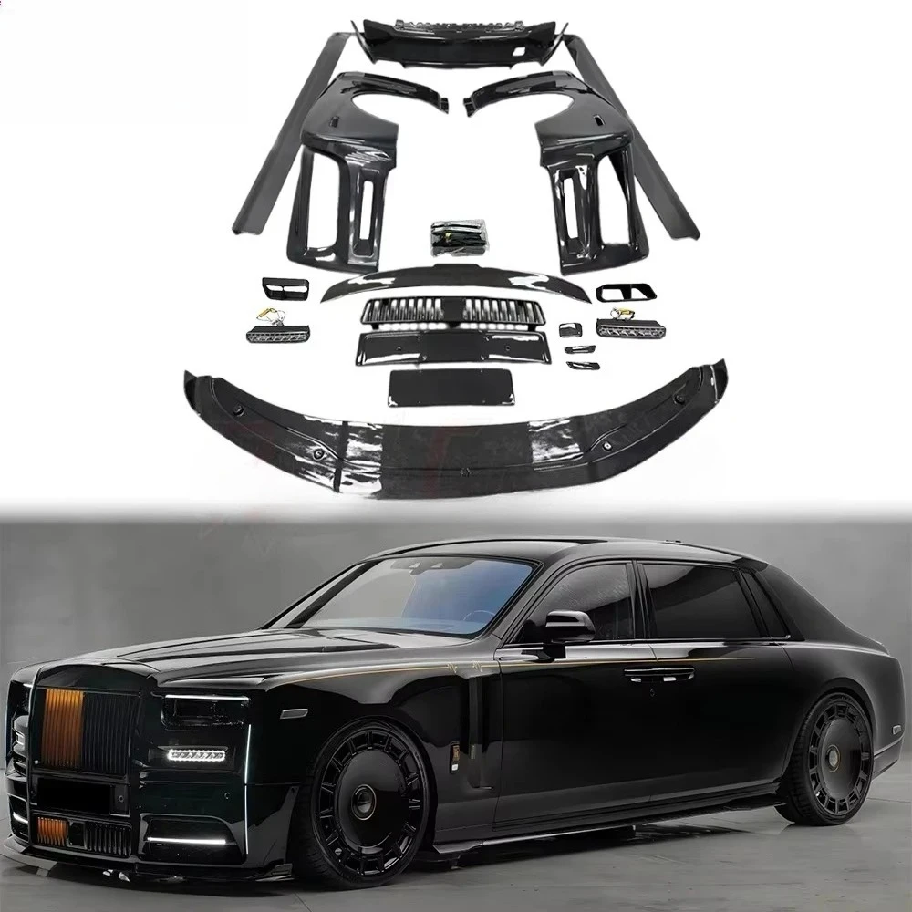 MSY Style Carbon Fiber Body Kit For Phantom Front Bumper Side Skirts Rear Diffuser Spoiler OEM Fitment Parts