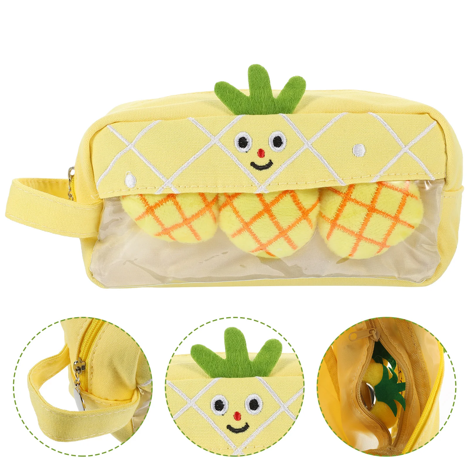 Cartoon Pencil Case Zipper Storage Pouch Creative Lovely Stationery Organizer Large Capacity Pencil Bag Portable Pen Holder