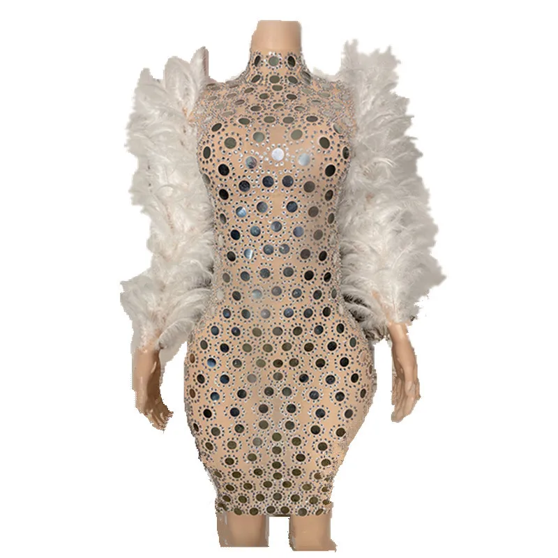 Vêtements à la mode fête robe ajustée Laser Bling diamant fille a-ligne robes Piedras Brillantes robes Invitada De Boda Mujer