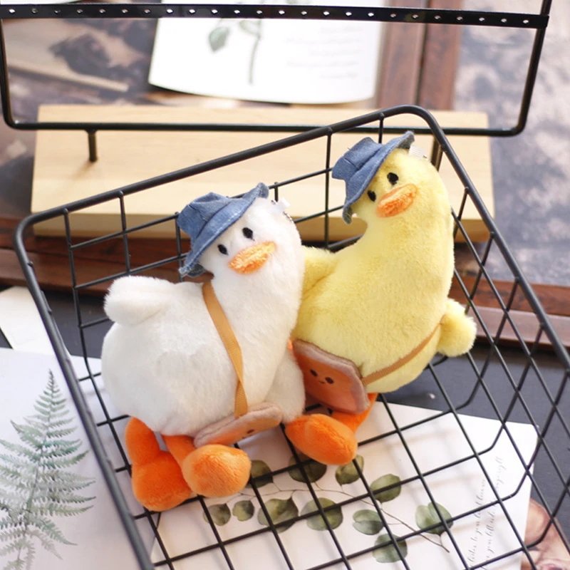 Cute Plush Keychain Women Doll Keychain Cartoon Lovely Duck Car Bag Accessory Cute Plush Boy Girl Couple Keyring Lover Pendant