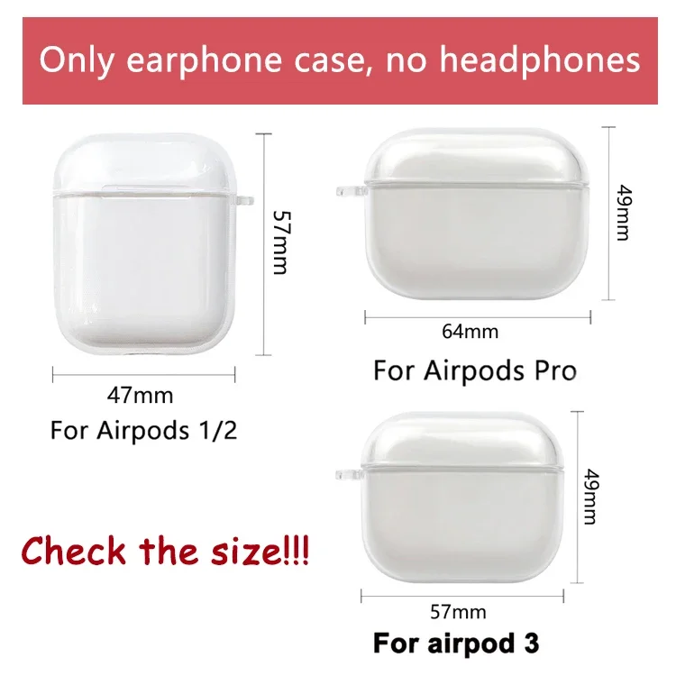 Transparent Earphone Case For Airpods 3 2023 Cases Soft Silicone Clear Headphone Cover For Airpods Pro 2 1 3 Charging Bags