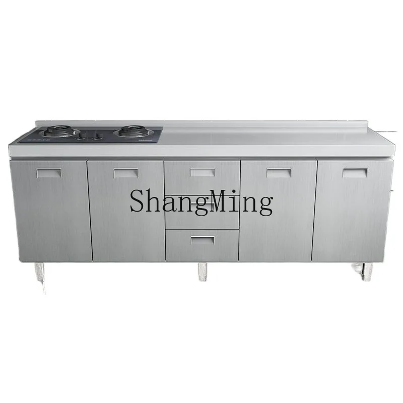 

CL Stainless Steel Kitchen Integrated Household Kitchen Stove Thickened Storage Cabinet