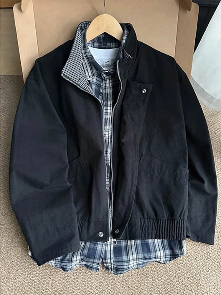 

Мужское джатовое бейсбольное пальто с воротником-стойкой Bla ort, повседневное модное молодежное осенне-весеннее пальто с воротником-стойкой против морщин