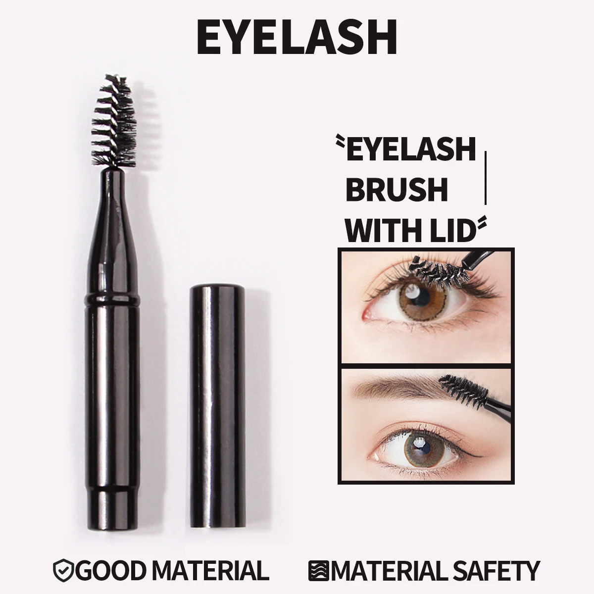 1PCS eye black brush multi-function eyelash brush with cover can bend eyebrow comb simulation eyebrow brush for men and women