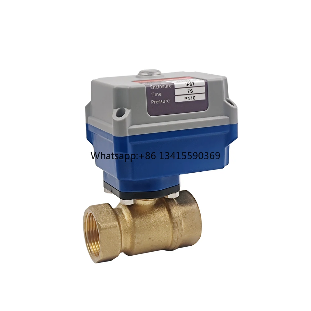 

DN25-1"mini Motorized Water Valve Electric Brass Ball Valve Three Lines and One Control AC220V/DC24V
