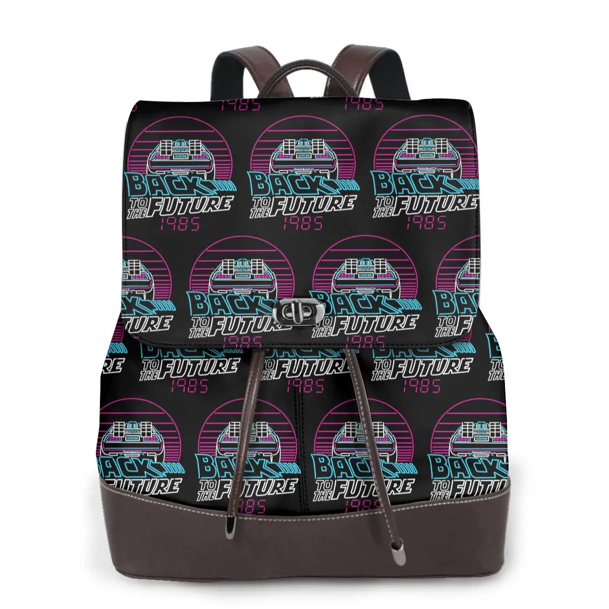 Back To The Future 80s Delorean Future 1985 Bookbag School Student Bags Hiking Travel Daypack for Women Fashion Derma Backpack