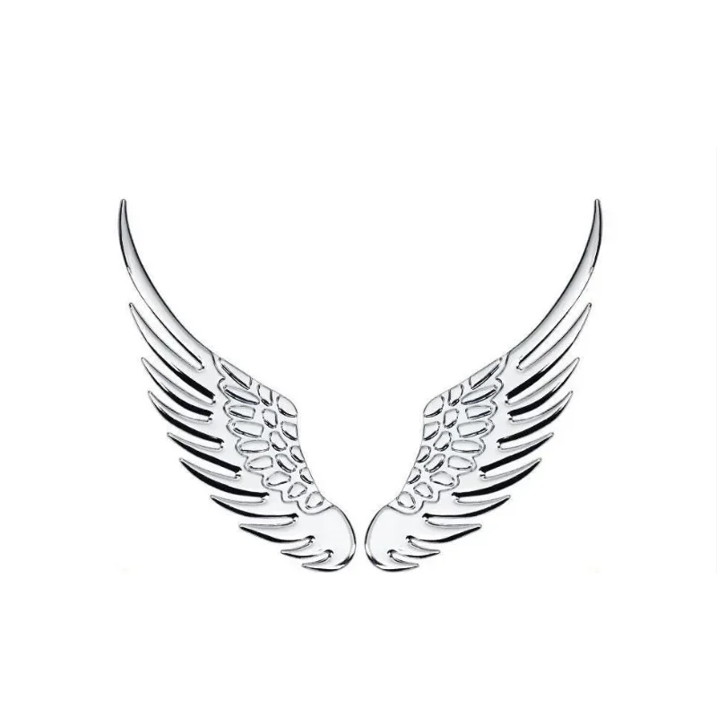 

A Pair Angel Wing Metal Stickers 3D Car'S Emblem Exterior Decoration Personality Currency Stable Originality Easy To Install