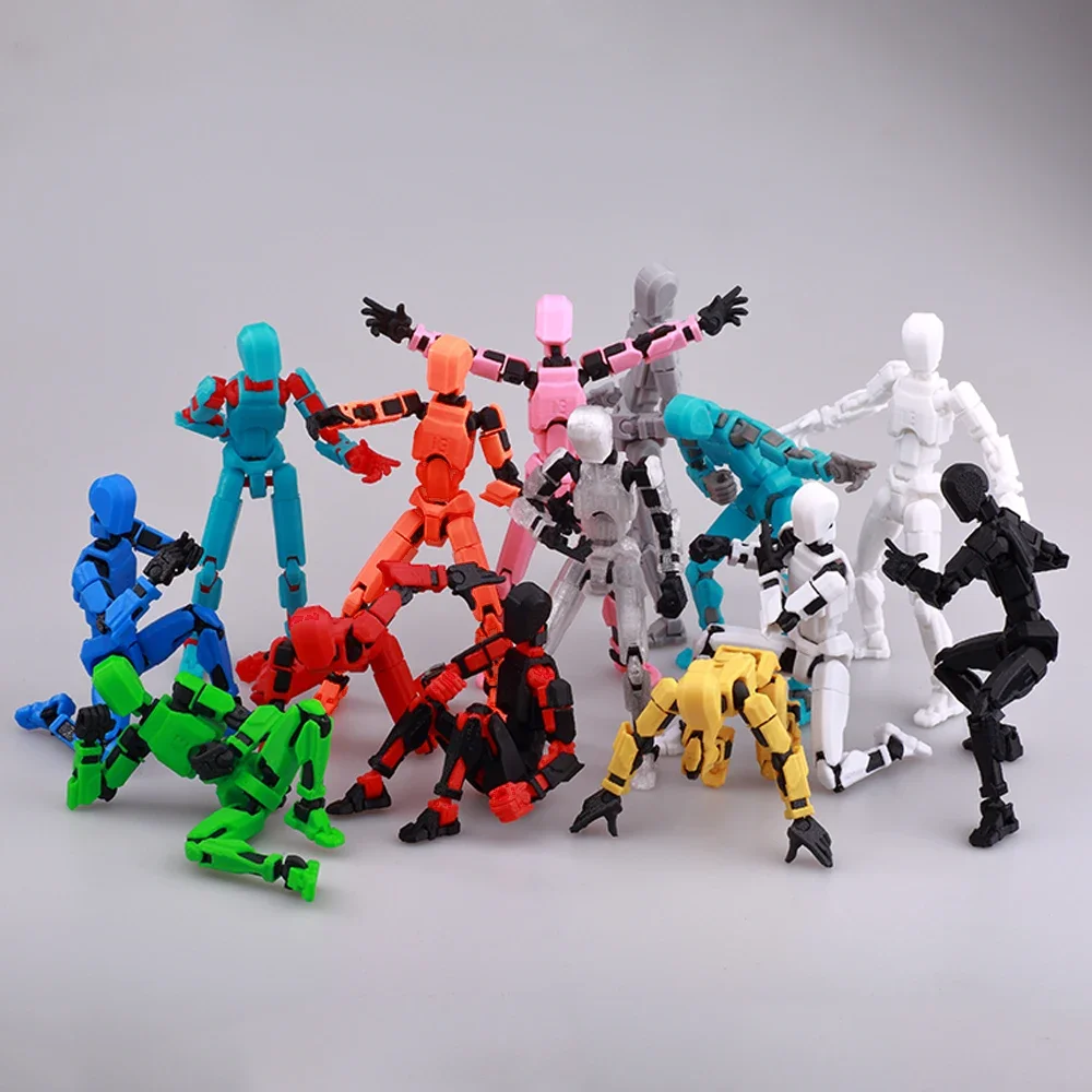 Action Figures Toys Multi-Jointed Movable Shapeshift Robot 3D Printed Mannequin Dummy Assembly Robot Movable Toy Gift for Kids