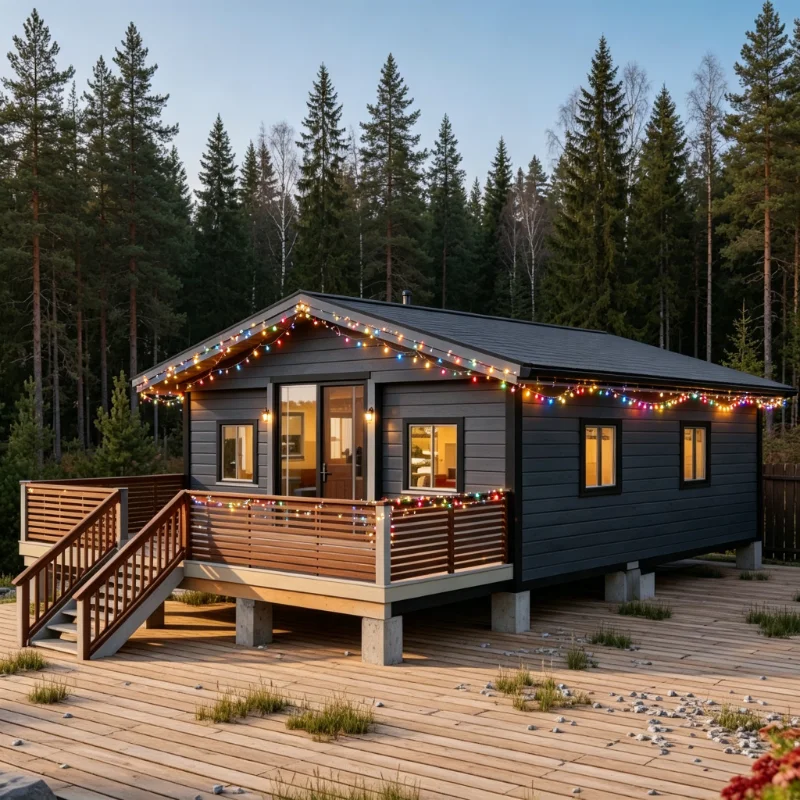 Customized 20ft 40ft 2-Storey Steel Portable Container Modular Prefabricated Villa Family Home Tiny Apartments Supermarket Hotel