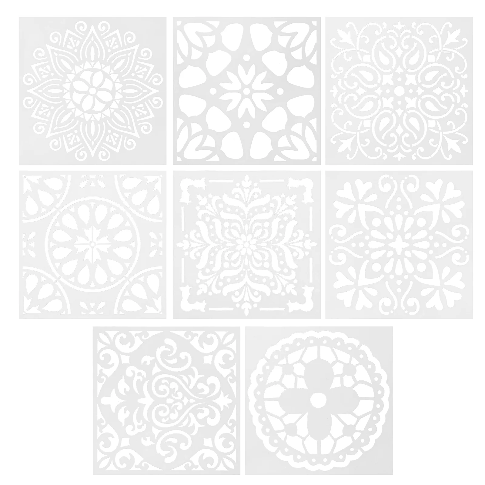 Drawing Spray Mandala Stencil Rock Painting Kit Hollow Out Stencils Flowers DIY