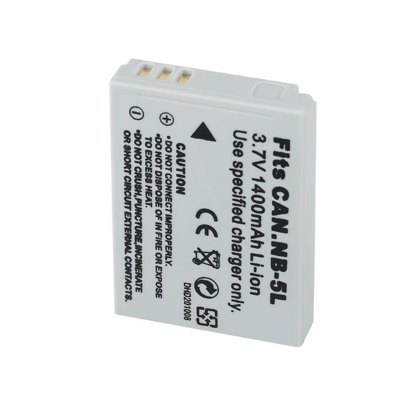 Batería de iones de litio NB 5L de 1400mAh para Canon IXUS 800/IS/850/900/TI/950/960/970/980/860/870/90 IXUS SD970 IS/IXUS 990 IS/PowerShot