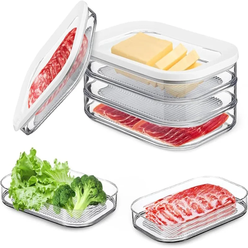 

Refrigerator cooked meat container, refrigerator cold storage container, stackable storage container with lid, refrigerator stac