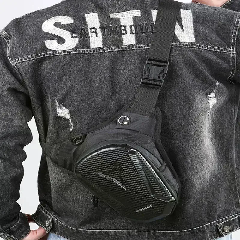 오토바이 레그 사이드 백 PVC 하드 쉘 아웃도어 캐주얼 웨이스트 백 모터바이크 휴대폰 지갑 힙 범 팩