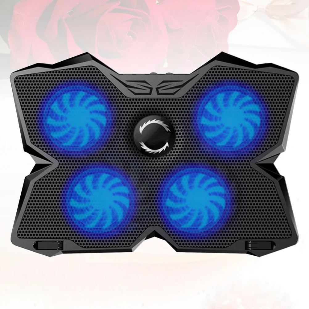 

Охладитель для ноутбука с 4 вентиляторами, питание от USB, портативная охлаждающая подставка для ноутбука, эффективное рассеивание тепла для игровых ноутбуков