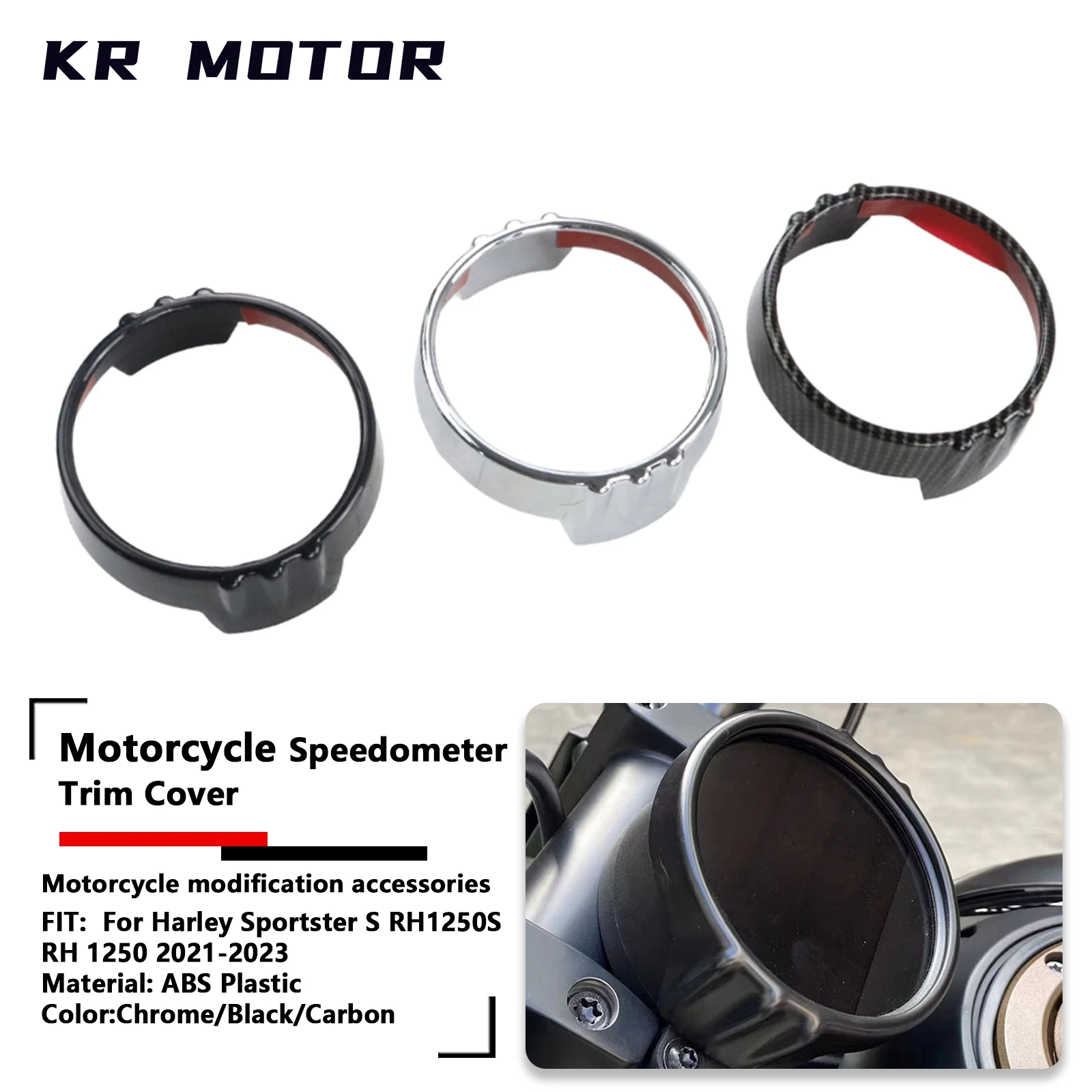 

Fit For Harley Sportster S RH1250S RH 1250 2021-2023 Motorcycle Speedometer Trim Cover Connectivity Display Instrument Housing