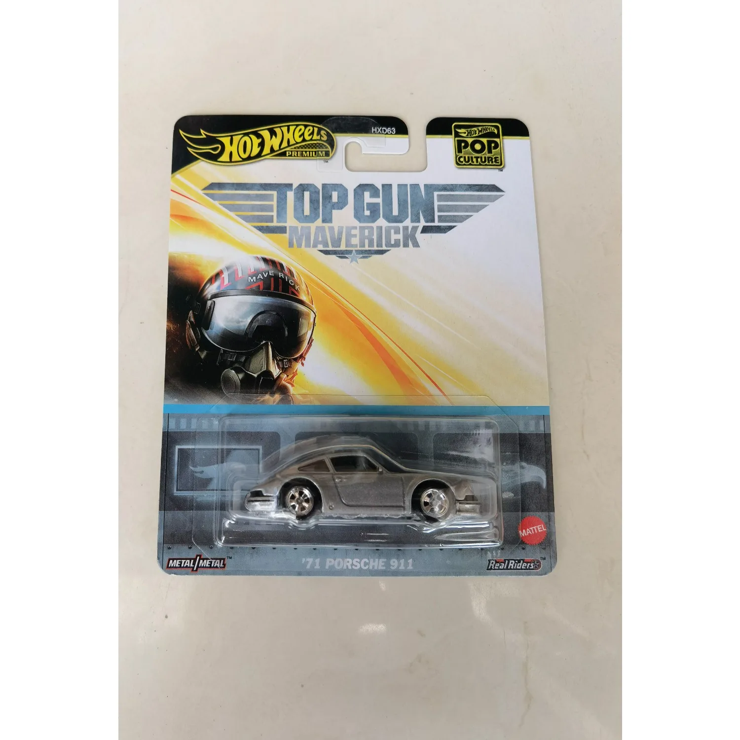 

Оригинальные Hot Wheels Premium Pop Culture 1/64 Top Gun Maverick 1971, Porsche 911, миниатюрные автомобили 1:64, модели автомобилей Dicast HXD63