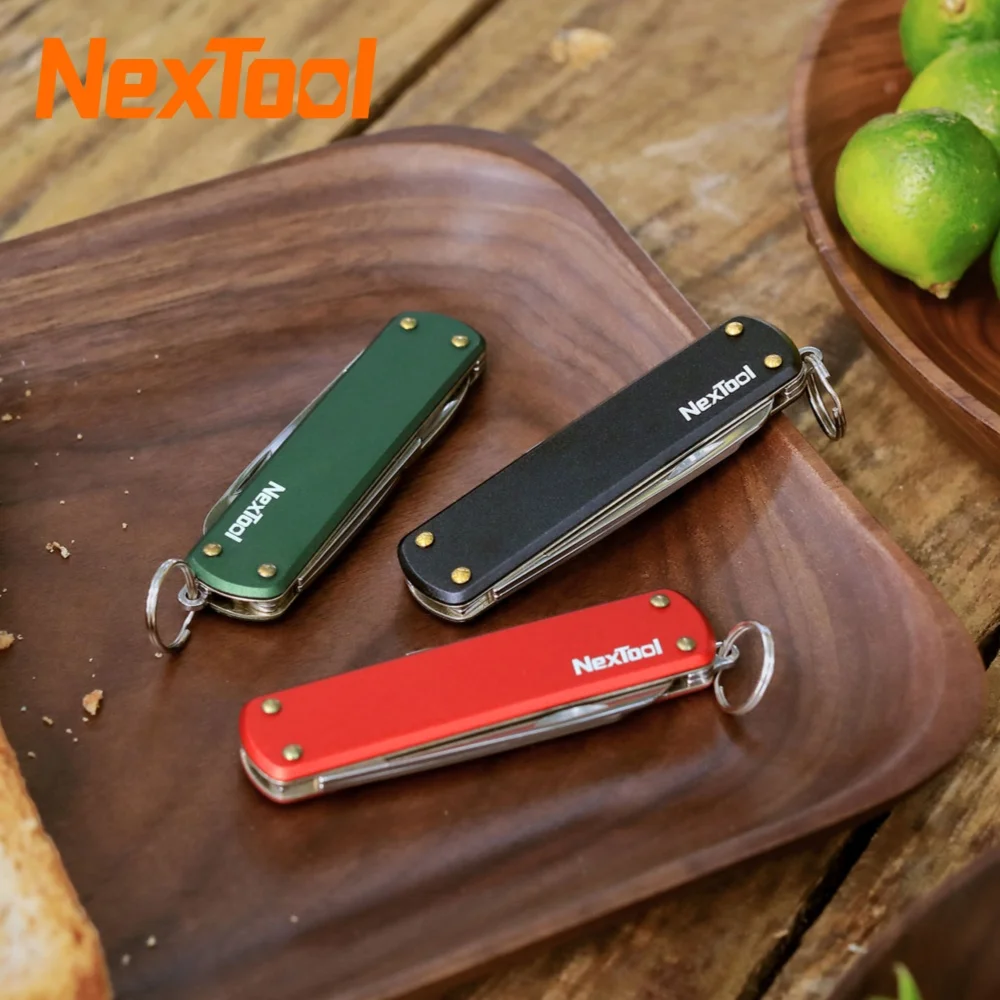NexTool Mini Scissors Pocket Tool Knife with Scissors File Keychain Multitool Screwdriver for EDC Camping Fishing Travel Gear