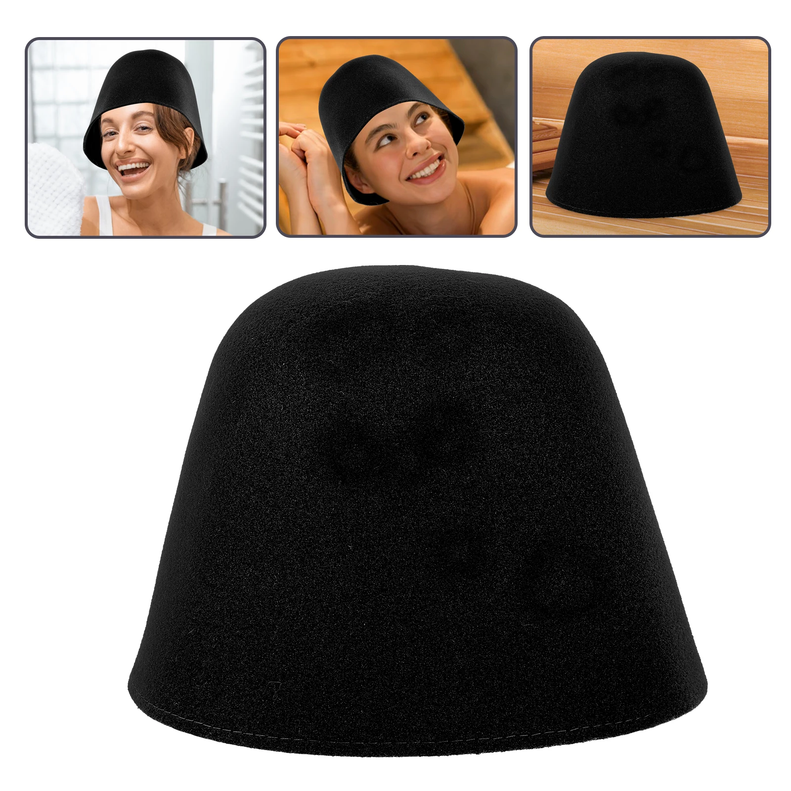 

Sauna Cap Breathable Hat Felt Accessory Accessories Shower Hats Hair Wrap for Steam