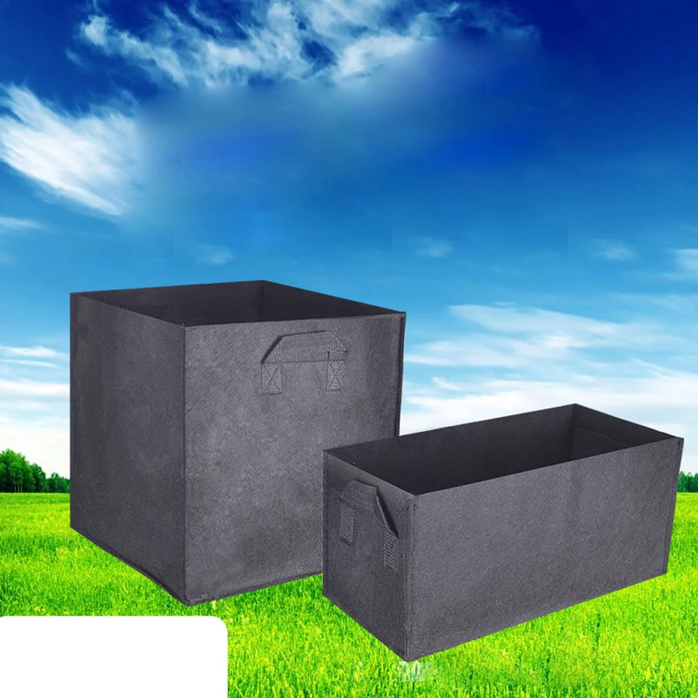 

2pcs Plant Grow Bag Aeration Pot Thicken Nursery Non woven Container Fabric Pots for Root Growth Breathing Elastic Gift
